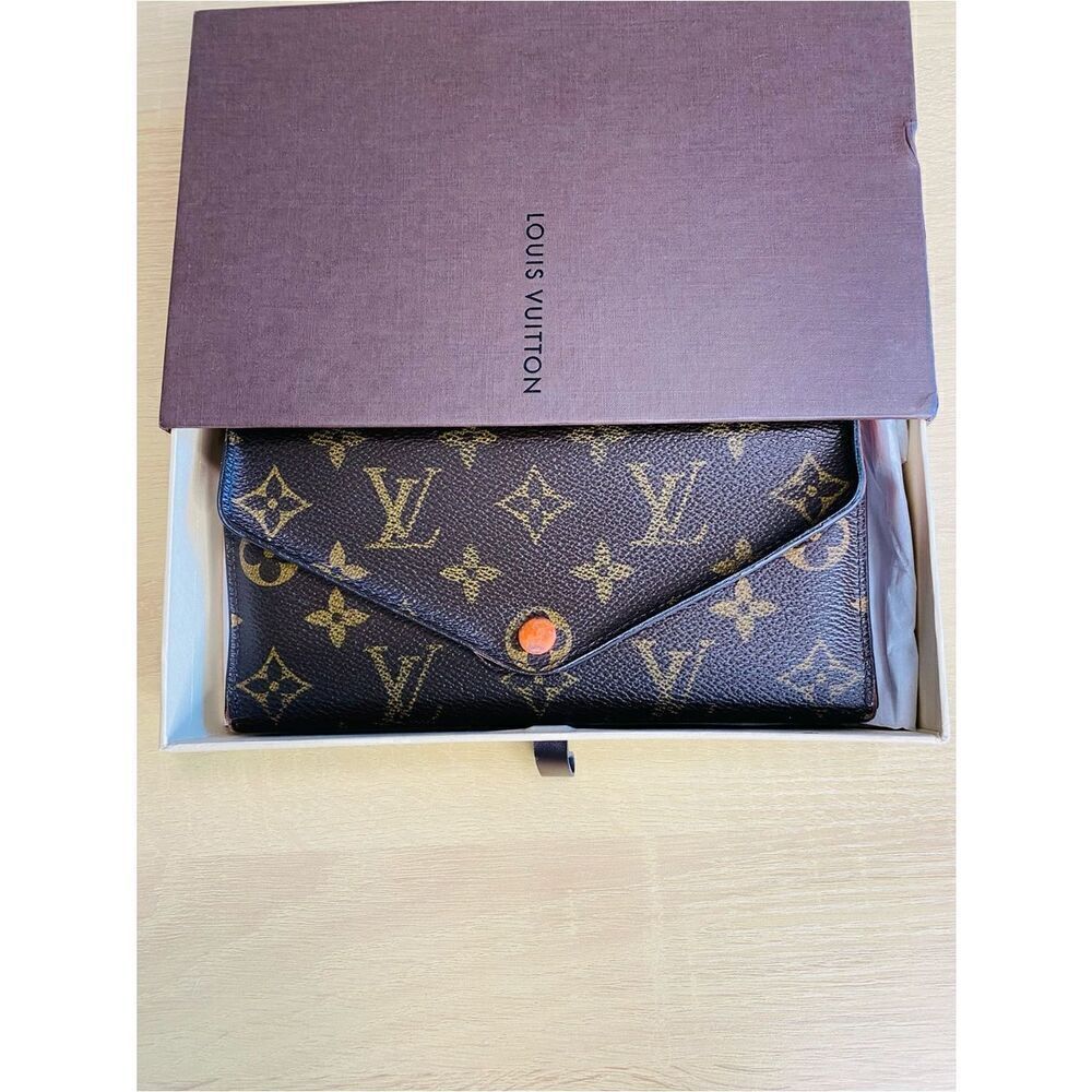🛍️ Louis Vuitton Authentic Josephine Monogram Canvas Wallet/ On Chain with Box - Picture 15 of 17